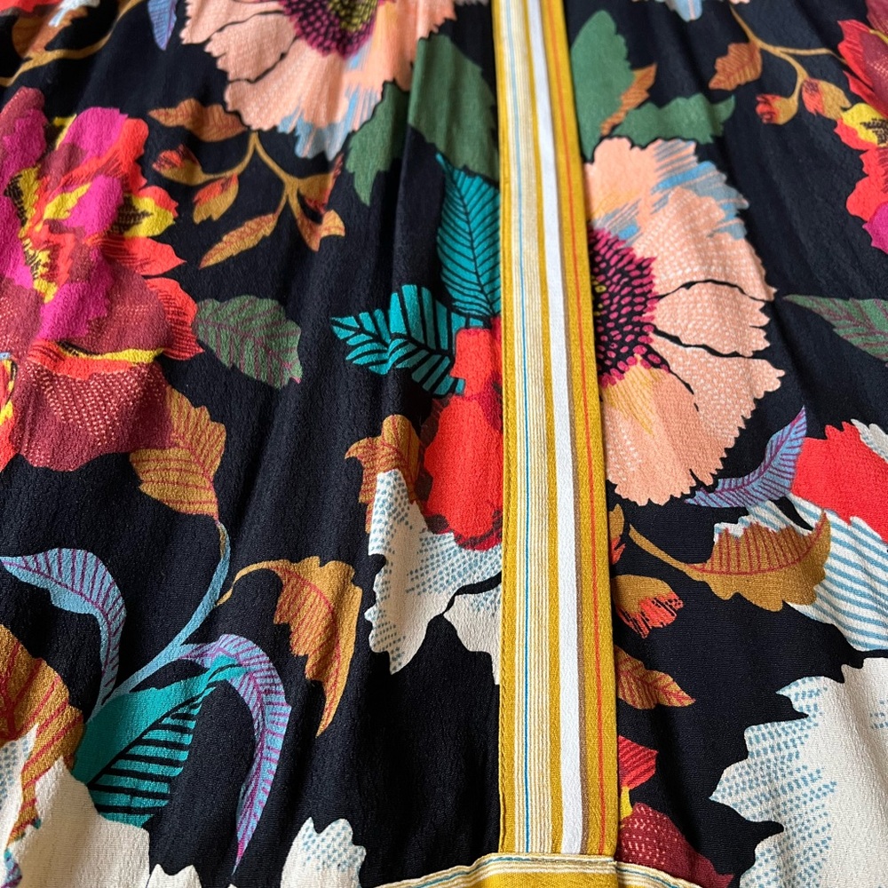 Anthropologie Maeve Botanical Faux Wrap Dress Size 6 - Picture 6 of 10